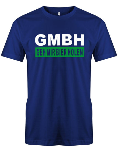 GMBH-Geh-MIR-BIER-Holen-Herren-Bier-Shirt-Royalblau