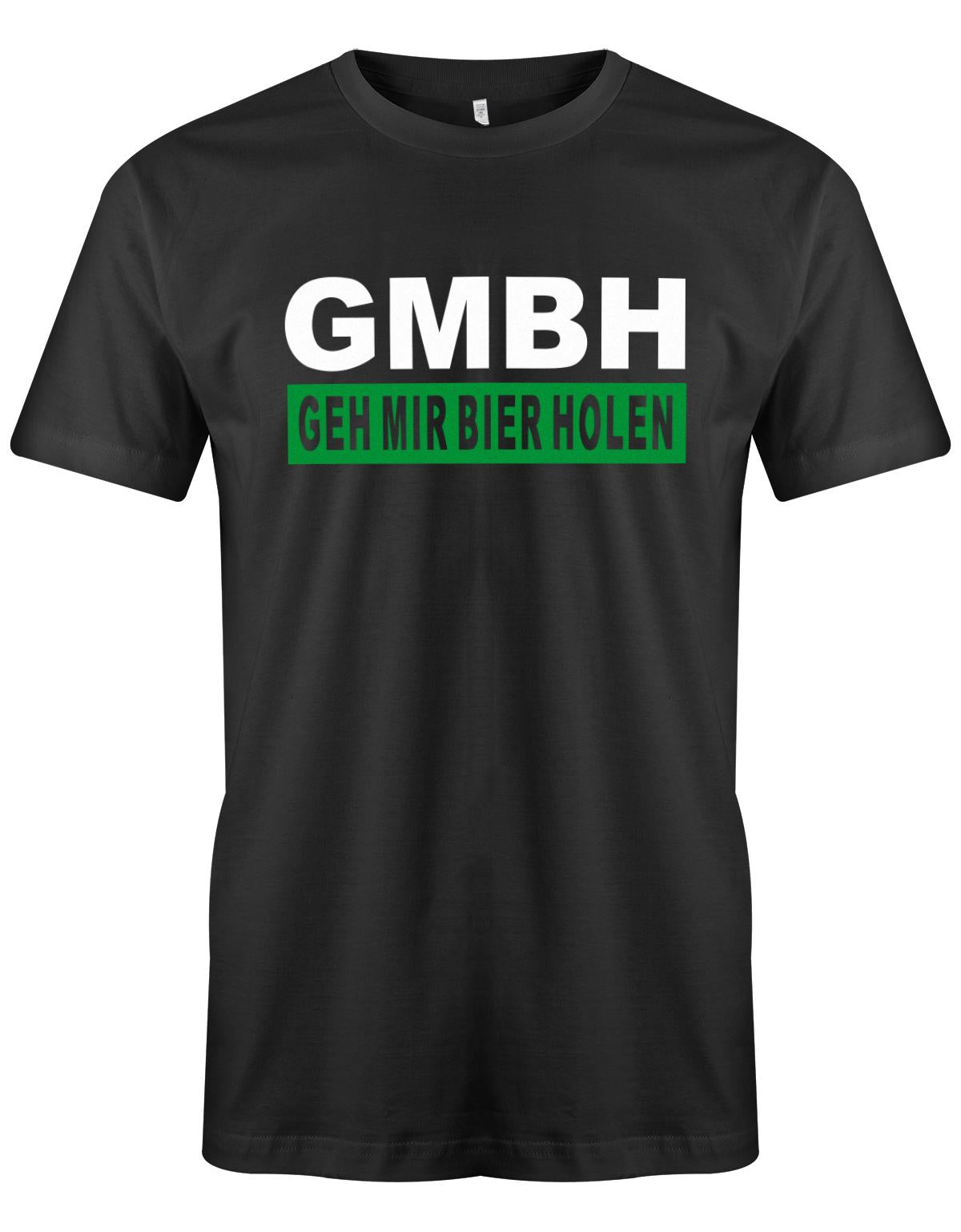 GMBH-Geh-MIR-BIER-Holen-Herren-Bier-Shirt-SChwarz