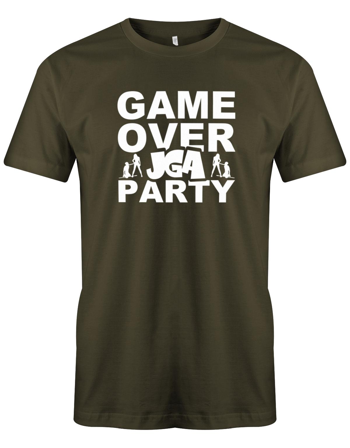 Game-Over-JGA-Party-Herren-Shirt-Army
