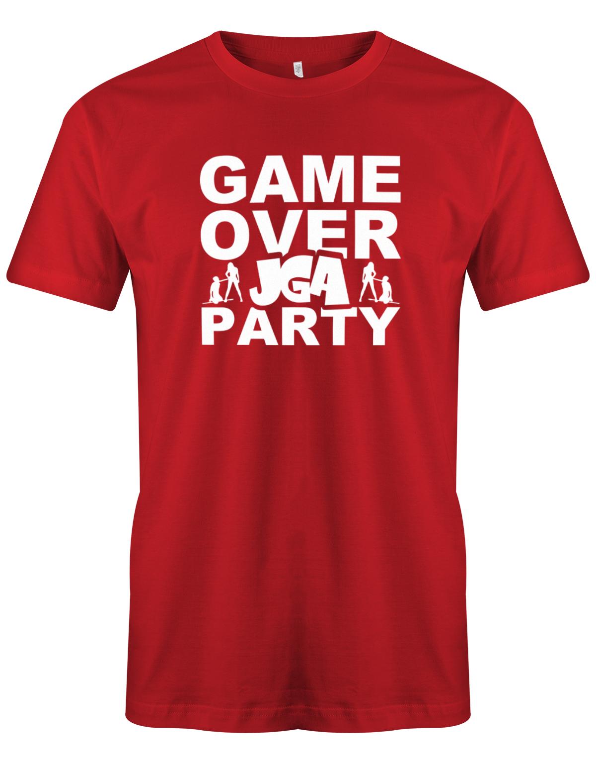 Game-Over-JGA-Party-Herren-Shirt-Rot