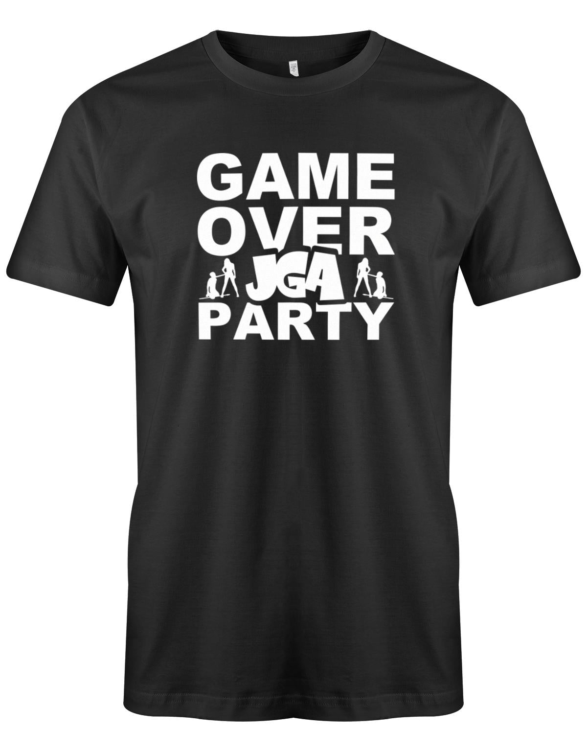 Game-Over-JGA-Party-Herren-Shirt-SChwarz