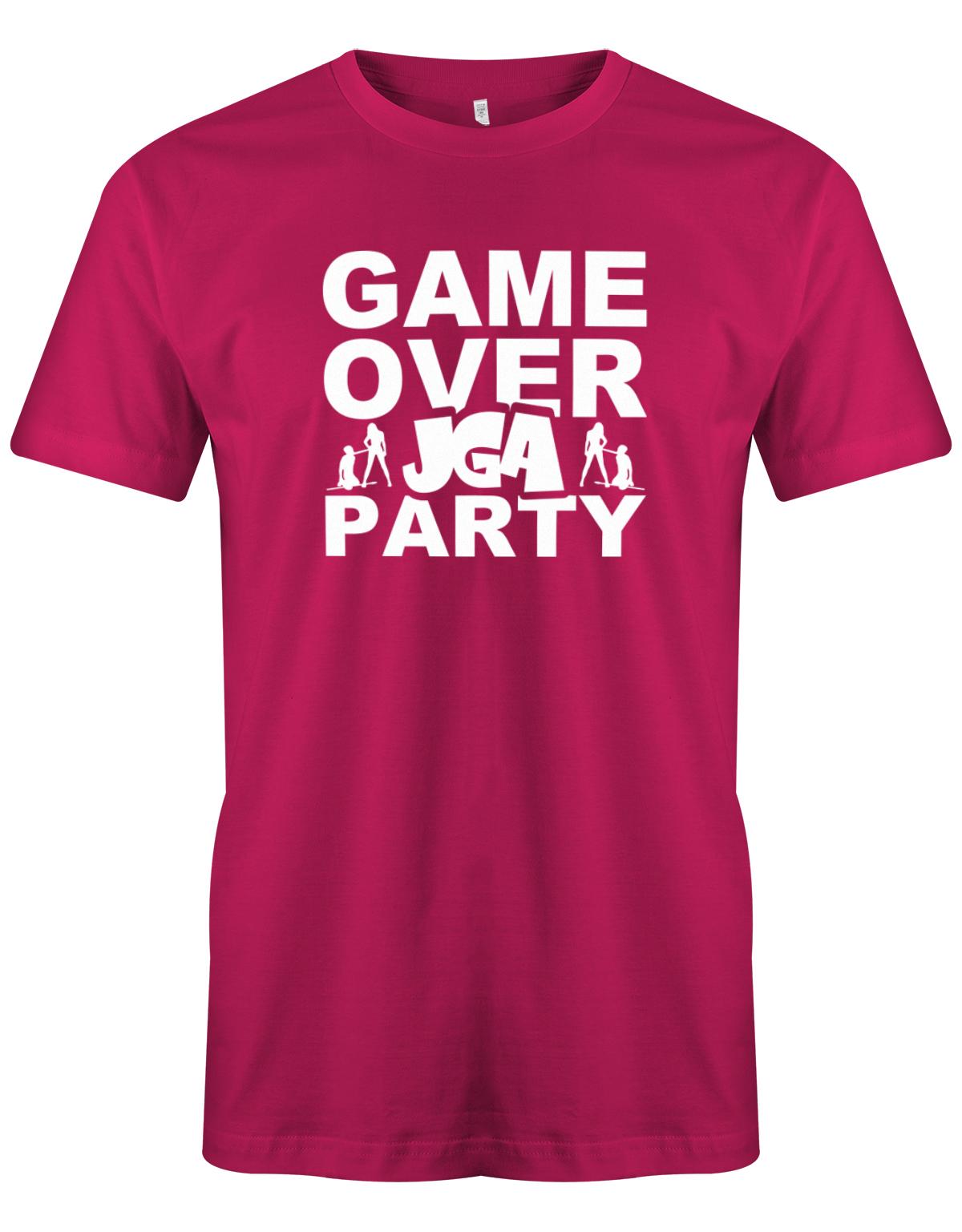 Game-Over-JGA-Party-Herren-Shirt-Sorbet