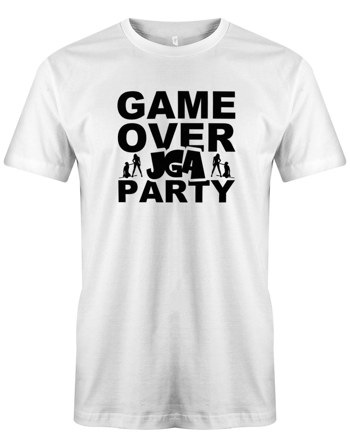 Game-Over-JGA-Party-Herren-Shirt-Weiss