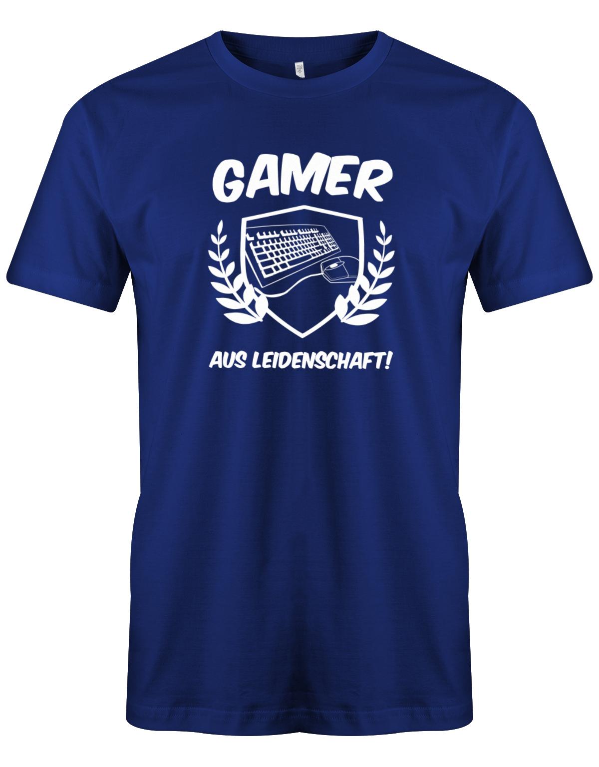 Gamer-Aus-leidenschaft-Herren-Gamer-Shirt-Royalblau