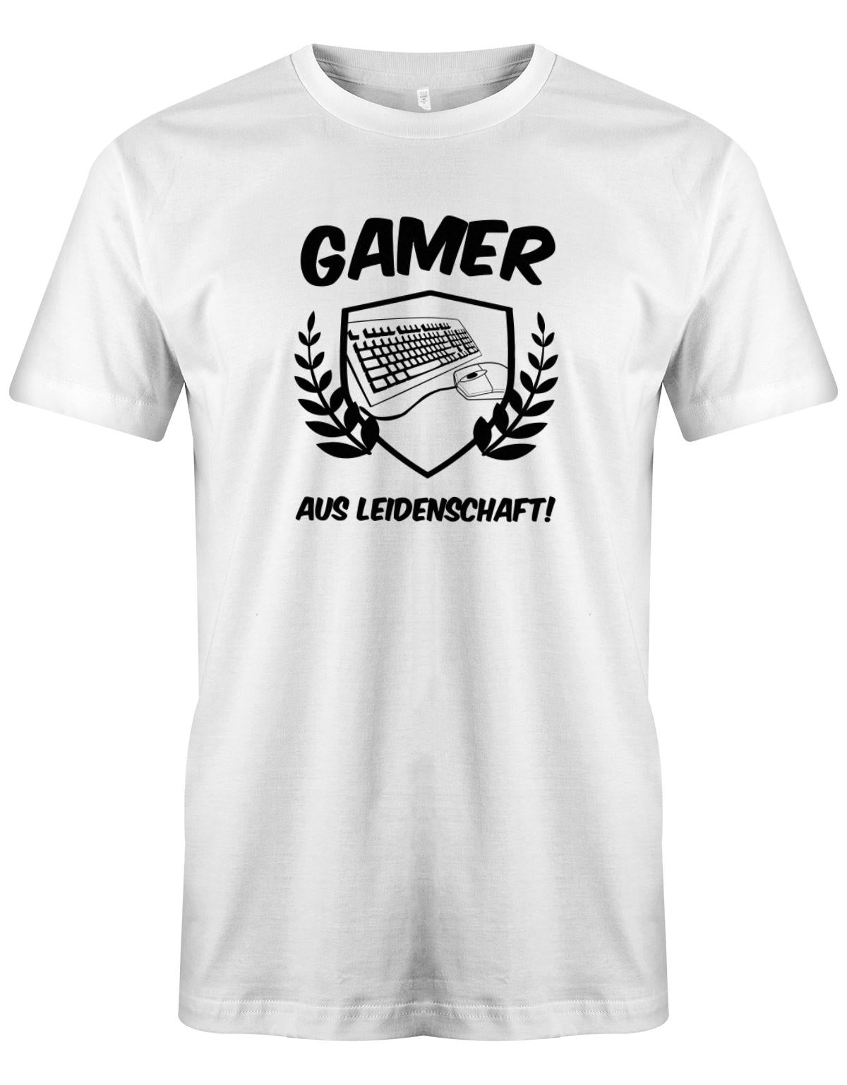 Gamer-Aus-leidenschaft-Herren-Gamer-Shirt-Weiss