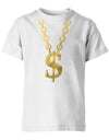Gangster-Rapper-Goldkette-Kinder-Faschin-Verkleidung-Shirt-Weiss