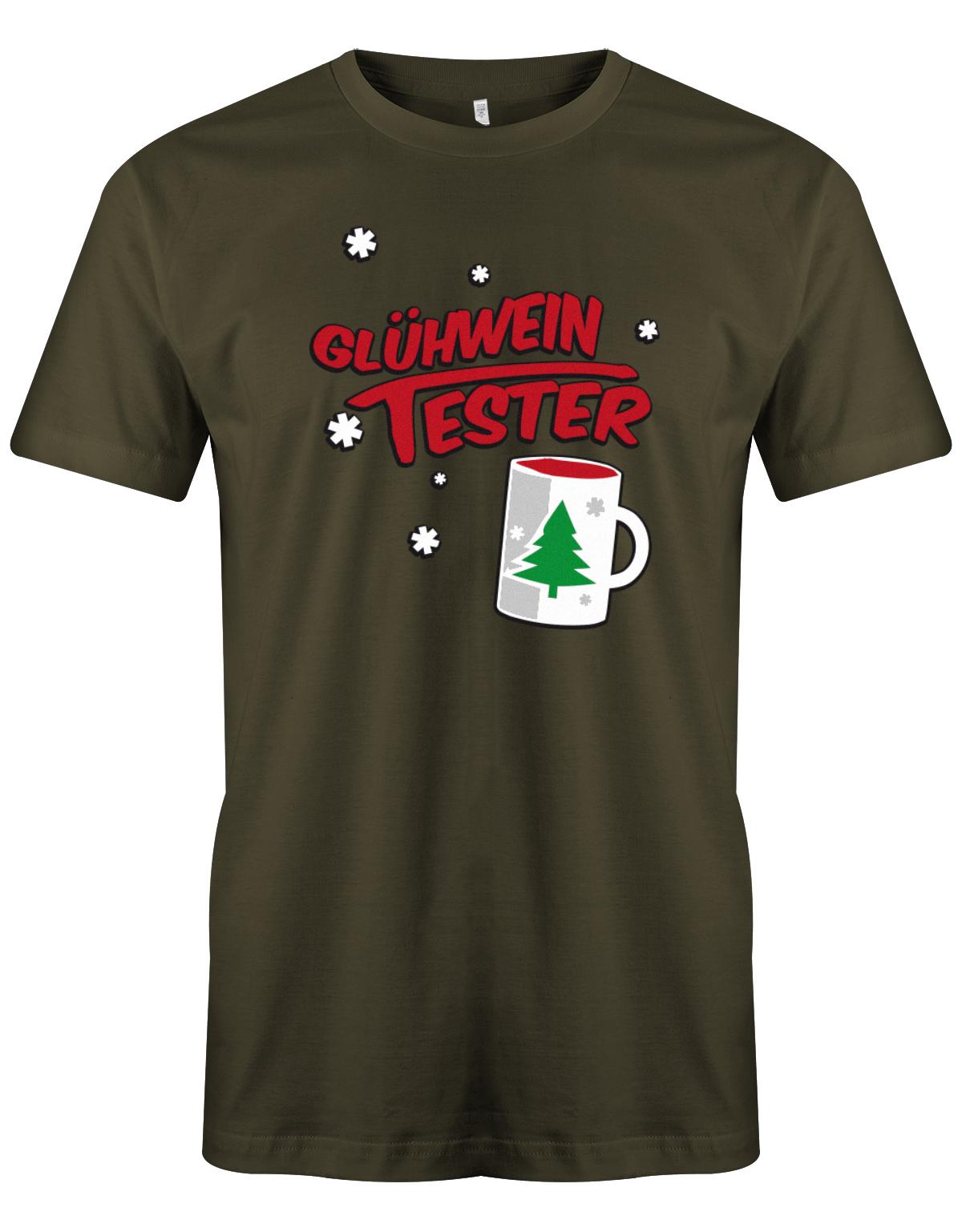 Gl-hwein-tester-Weihnachten-Shirt-Herren-Army
