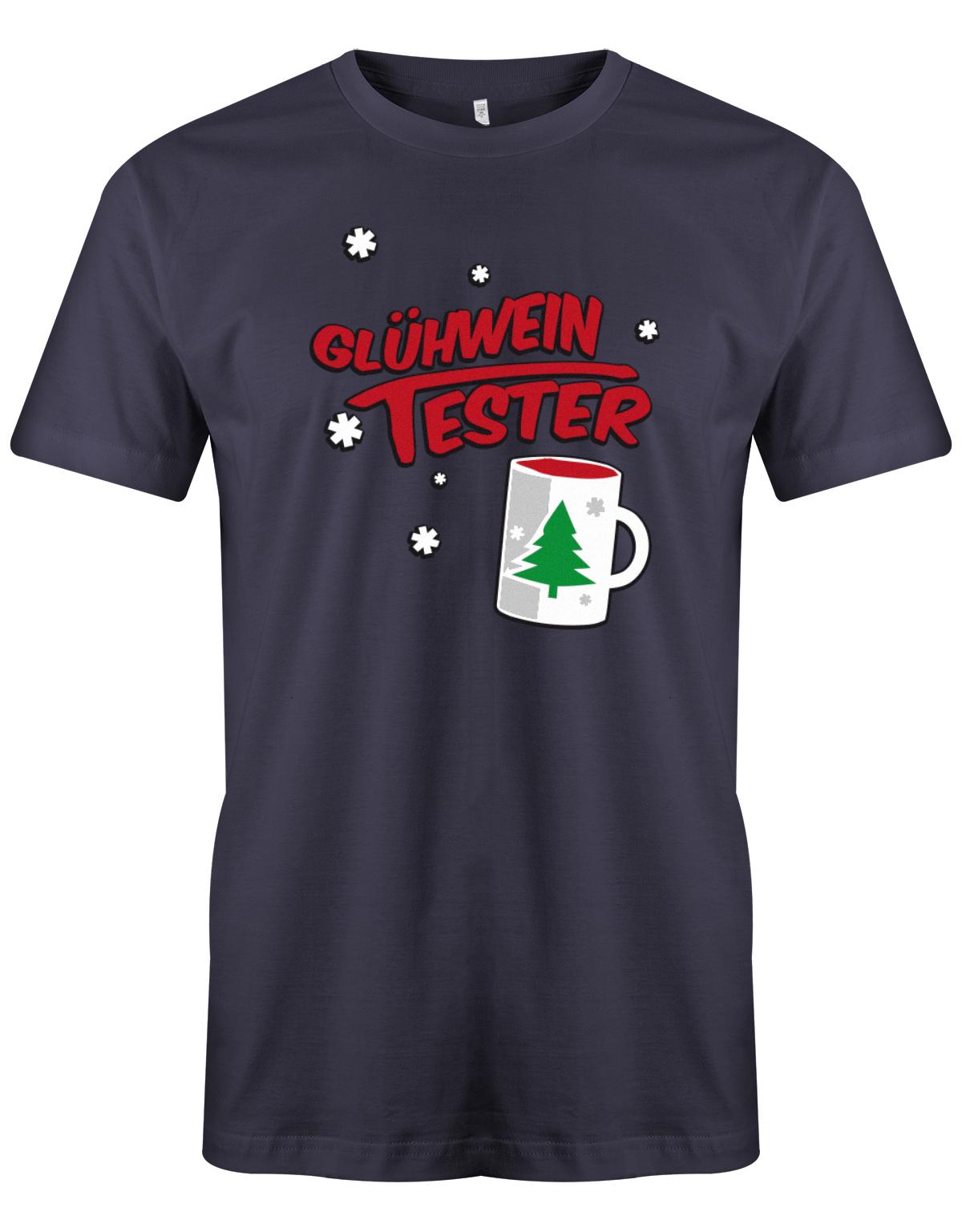 Gl-hwein-tester-Weihnachten-Shirt-Herren-Navy