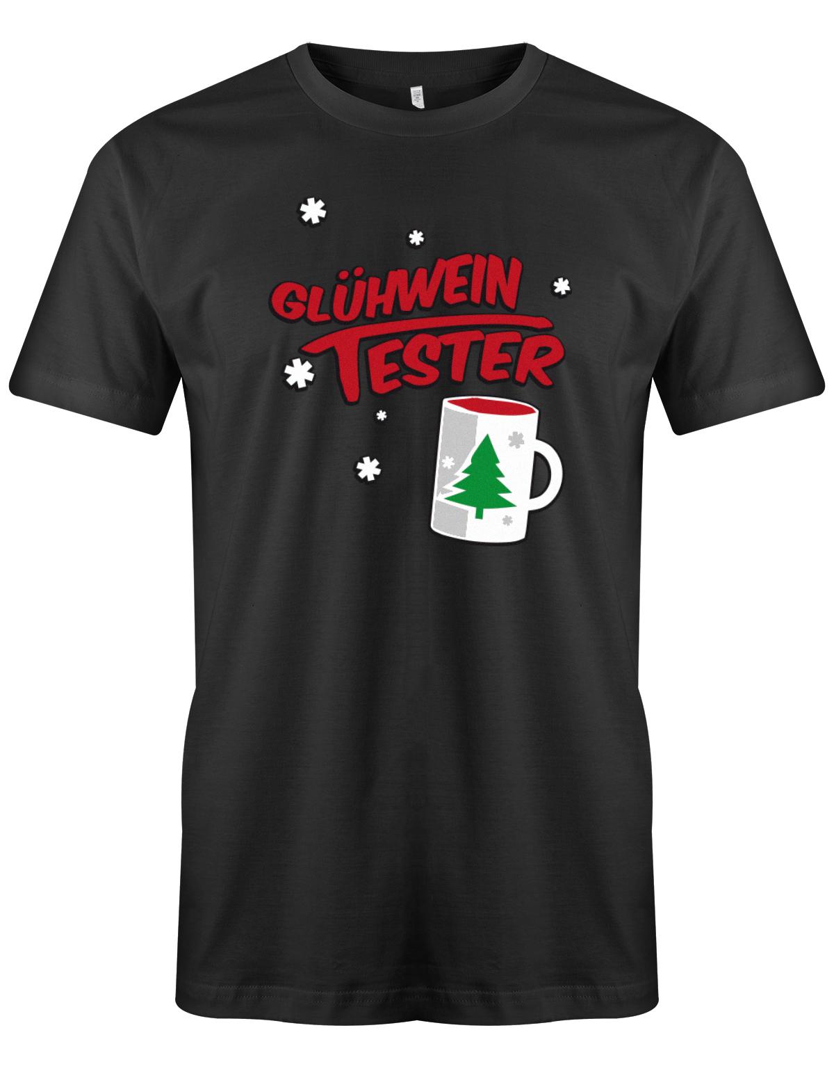 Gl-hwein-tester-Weihnachten-Shirt-Herren-SCjhwarz