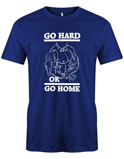 Go-Hard-or-Go-Home-Bodybuilder-Shirt-Royalblau