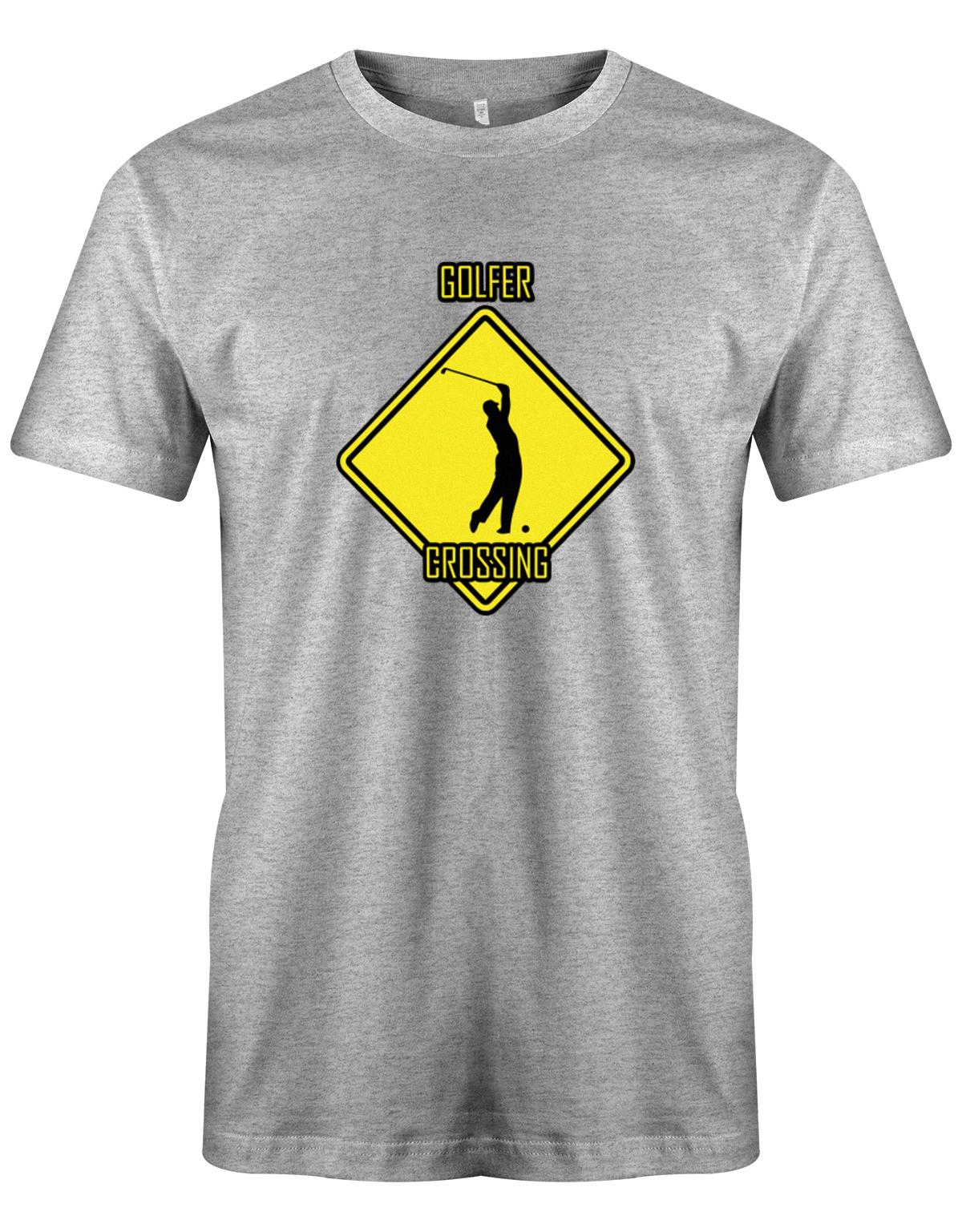 Golfer-Crossing-Herren-Shirt-Grau