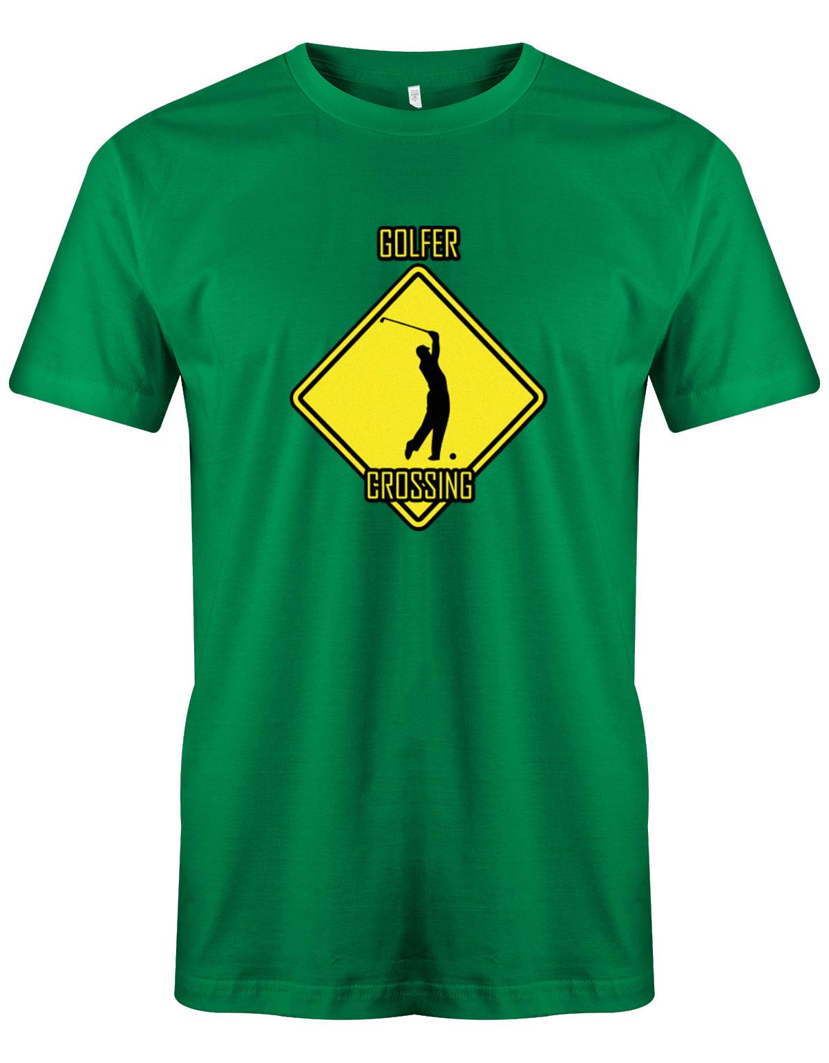 Golfer-Crossing-Herren-Shirt-Gruen