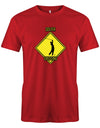 Golfer-Crossing-Herren-Shirt-Rot