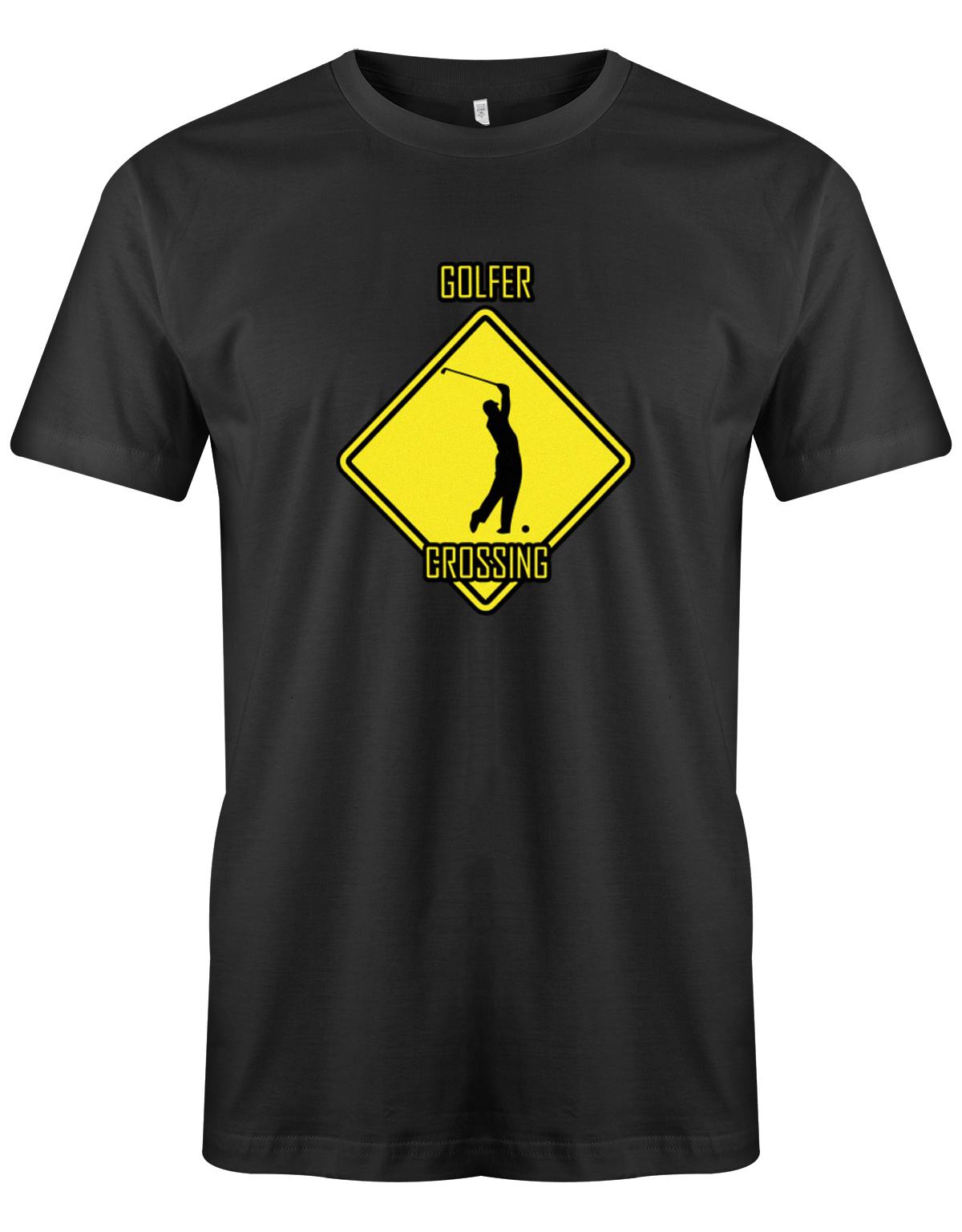 Golfer-Crossing-Herren-Shirt-SChwarz