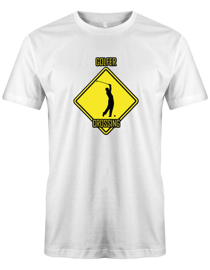 Golfer-Crossing-Herren-Shirt-Weiss