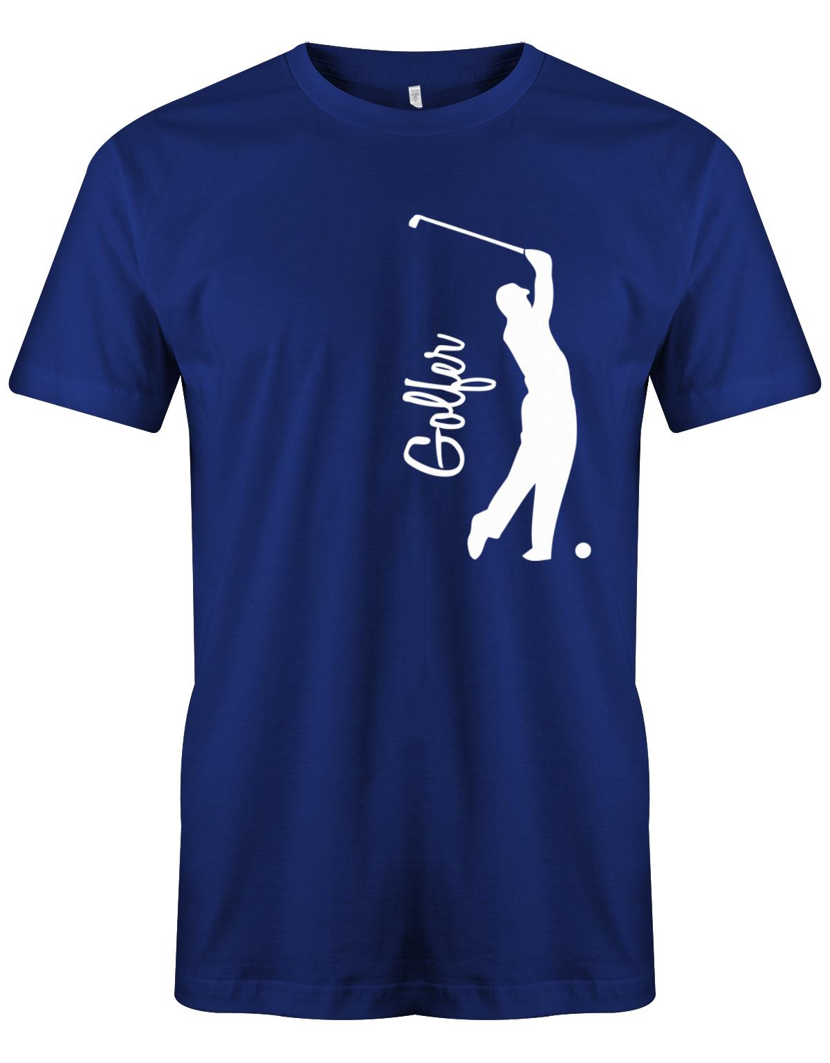 Golfer-Herren-Shirt-Royalblau