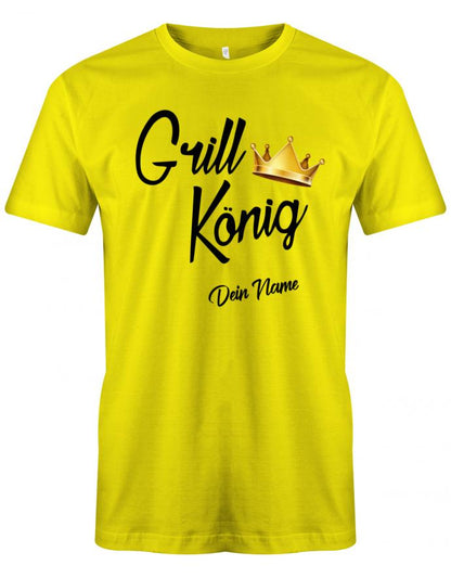 Grill-K-nig-Krone-Wunschname-Herren-Shirt-Gelb