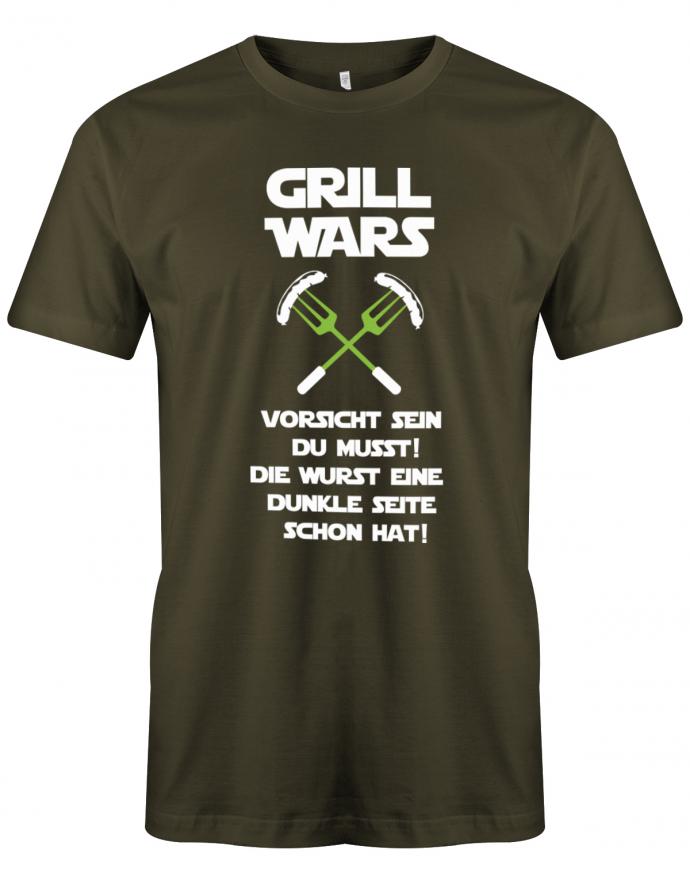 Grill-wars-vorsicht-sein-du-musst-Griller-Herren-Shirt-army