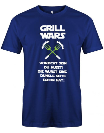 Grill-wars-vorsicht-sein-du-musst-Griller-Herren-Shirt-royalblau