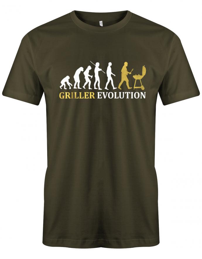 Griller-Evolution-Shirt-Grillen-Herren-Shirt-Army