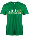 Griller-Evolution-Shirt-Grillen-Herren-Shirt-Gruen