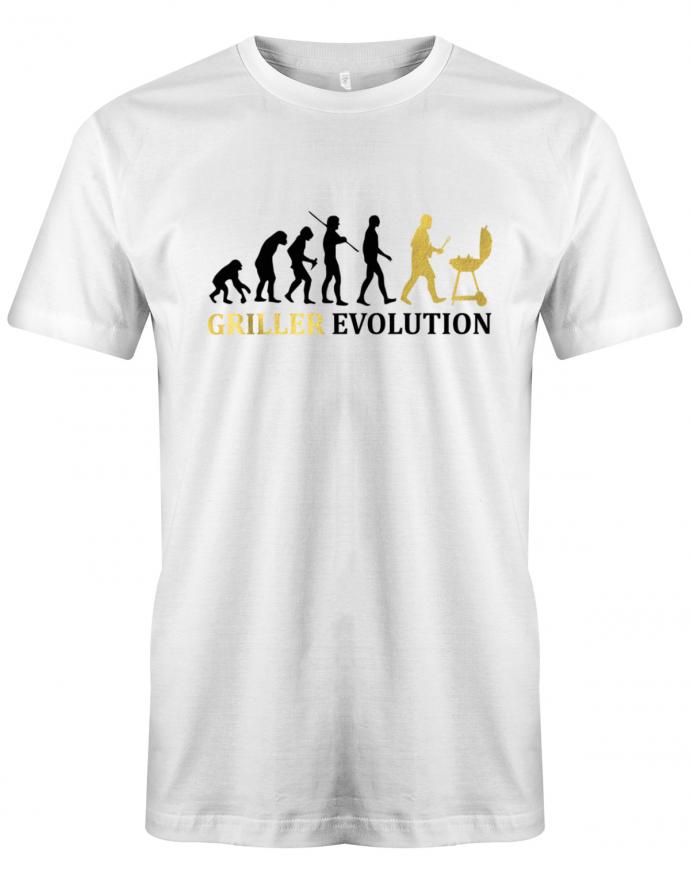 Griller-Evolution-Shirt-Grillen-Herren-Shirt-Weiss