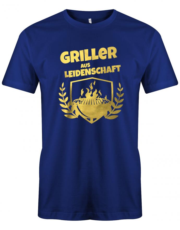 Griller-aus-leidenschaft-Herren-grill-Shirt-Royalblau