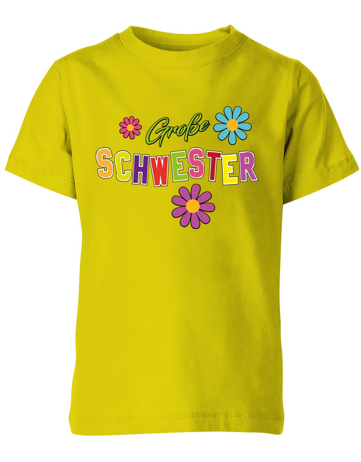 Grosse-Schwester-Kinder-Shirt-Gelb