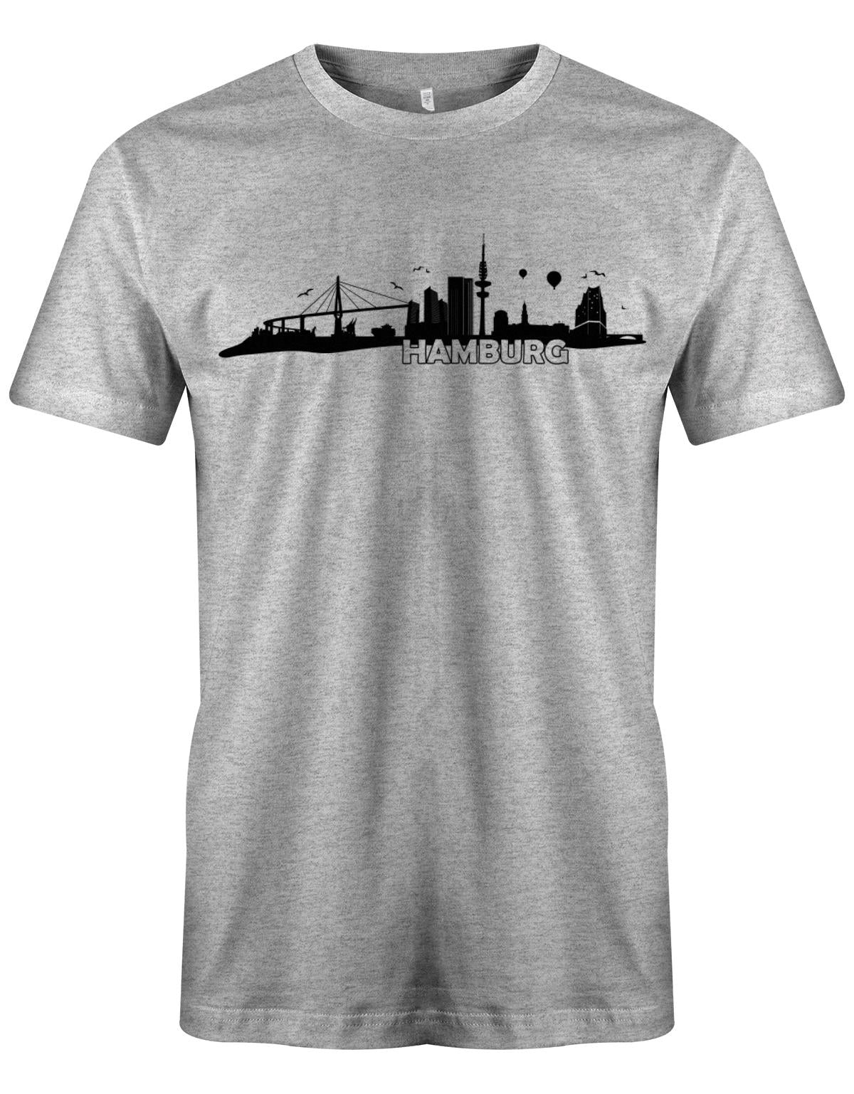 HAmburg-Skyline-Herren-Hamburg-Shirt-Grau