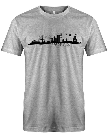 HAmburg-Skyline-Herren-Hamburg-Shirt-Grau