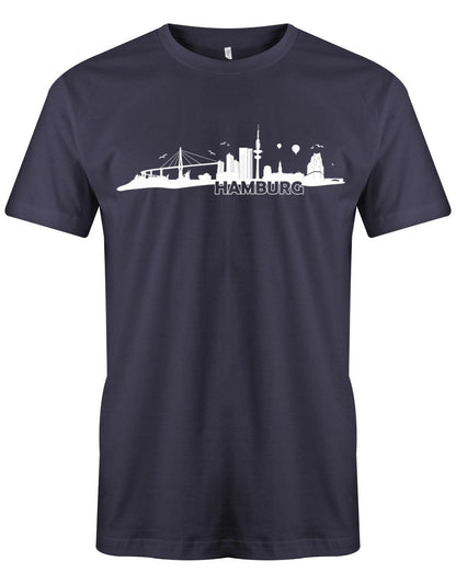 HAmburg-Skyline-Herren-Hamburg-Shirt-Navy