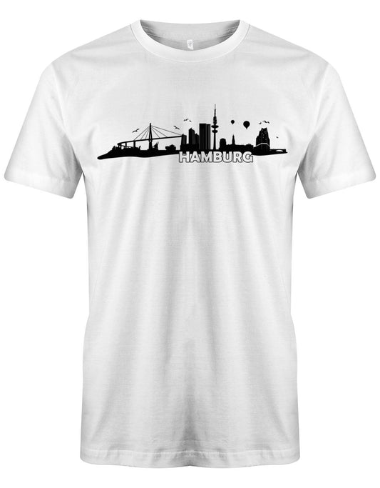 HAmburg-Skyline-Herren-Hamburg-Shirt-Weiss