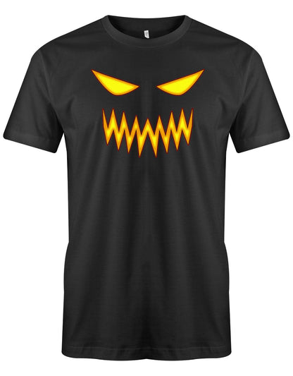 Halloween-Grusel-K-rbis-Kopf-Shirt-Herren-Schwarz