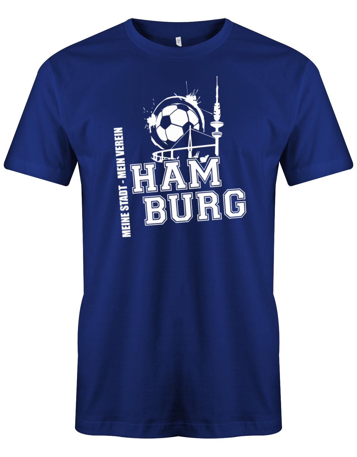 Hamburg-Meine-Stadt-Mein-verein-Herren-Shirt-Royalblau