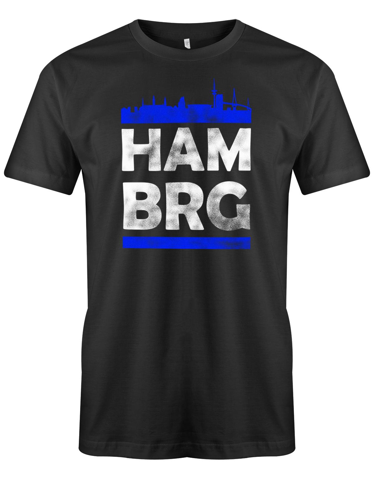 Hamburg-Skyline-Herren-Shirt-Schwarz