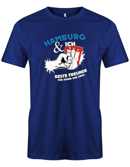 Hamburg-und-ich-beste-freunde-f-r-Immer-Herren-Hamburg-Shirt-Royalblau