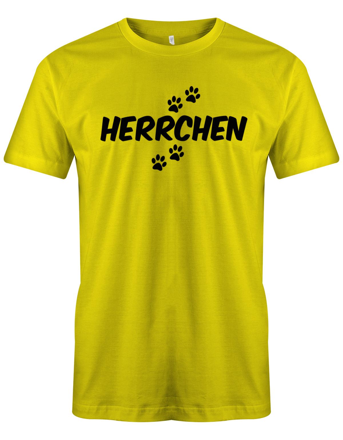 Herrchen-hundebesitzer-Herren-Shirt-Gelb