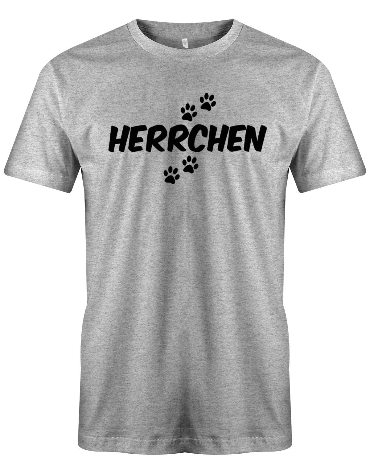 Herrchen-hundebesitzer-Herren-Shirt-Grau