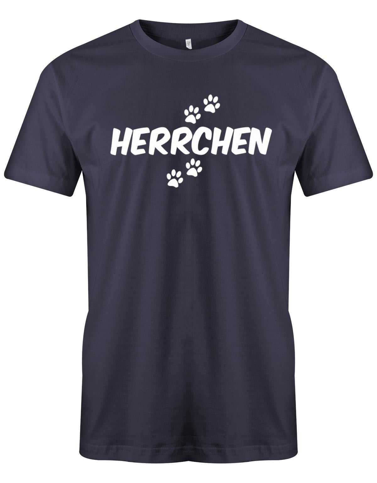Herrchen-hundebesitzer-Herren-Shirt-Navy