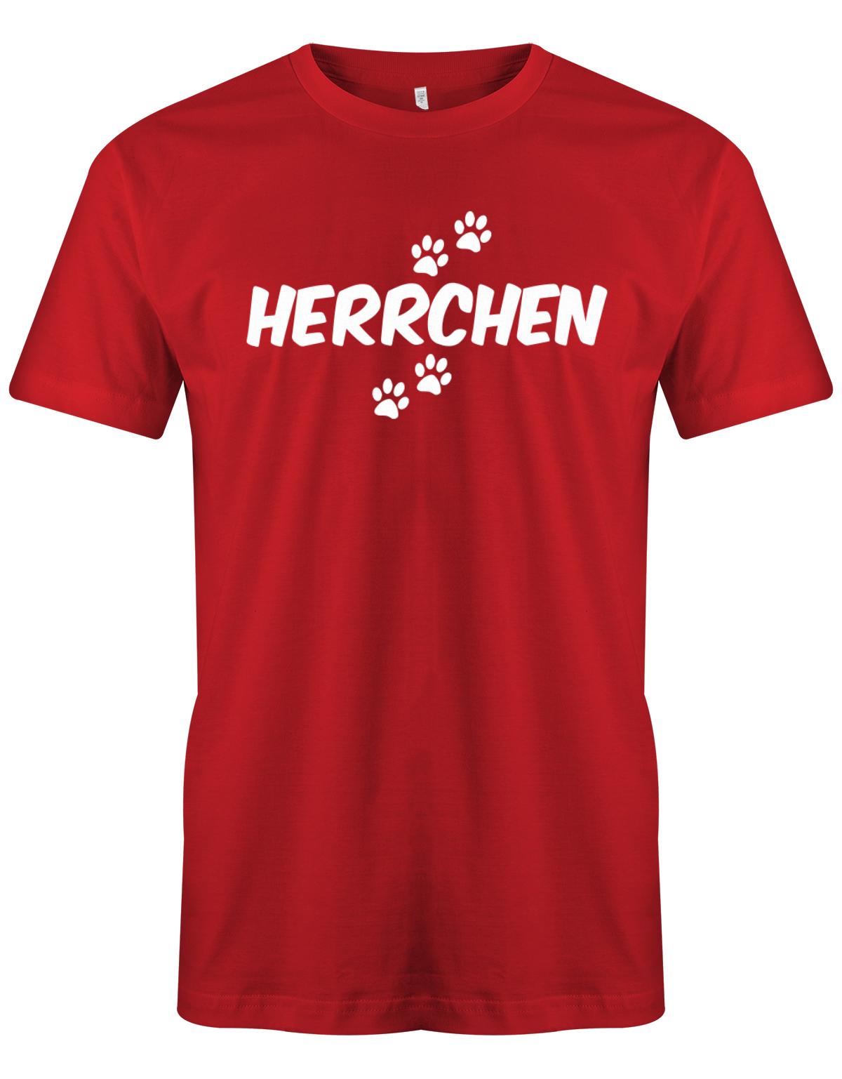 Herrchen-hundebesitzer-Herren-Shirt-Rot