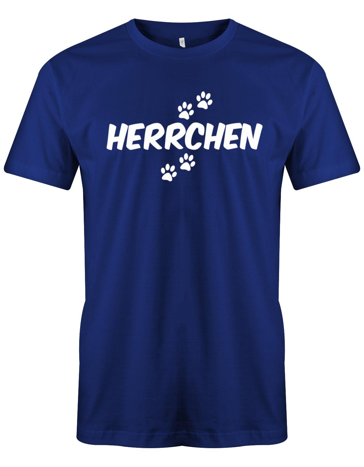 Herrchen-hundebesitzer-Herren-Shirt-Royalblau