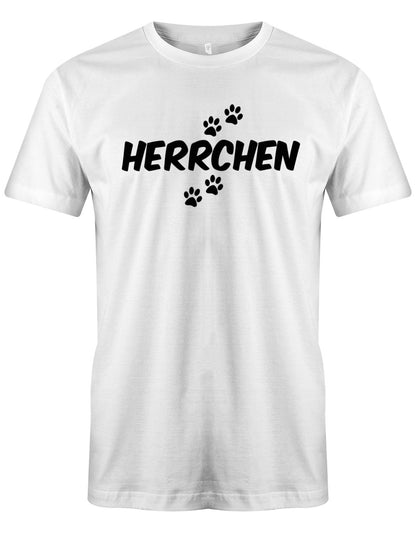 Herrchen-hundebesitzer-Herren-Shirt-Weiss