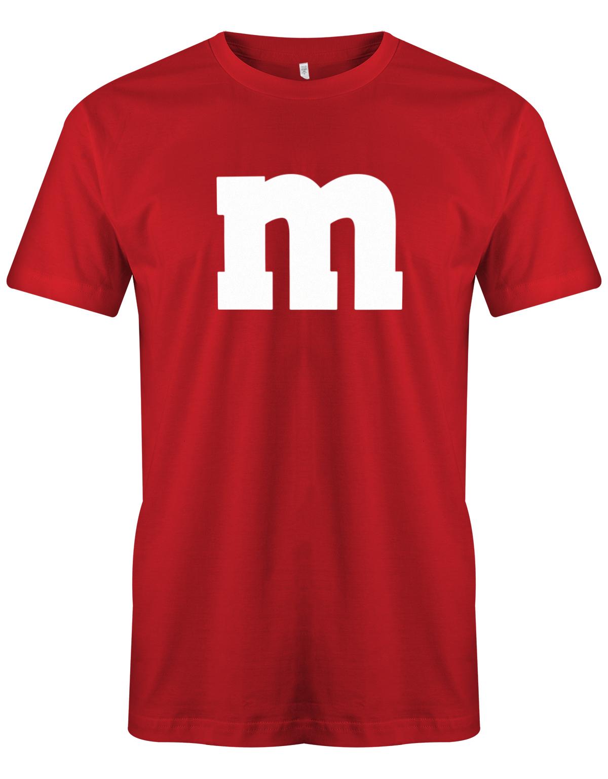 Herren-Shirt-M-Aufdruck-Fasching-Partner-Kost-m-Rot