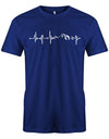 Herzschlag-Berge-Herren-Shirt-Royalblau