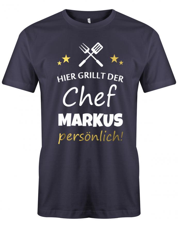 Hier-grillt-der-Chef-Wunschname-Pers-nlich-Griller-BBQ-Herren-Shirt-Navy