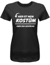 Hier-ist-mein-Kost-m-Ende-des-gespr-chs-Fasching-Karneval-Shirt-verkleidung-Damen-Schwarz