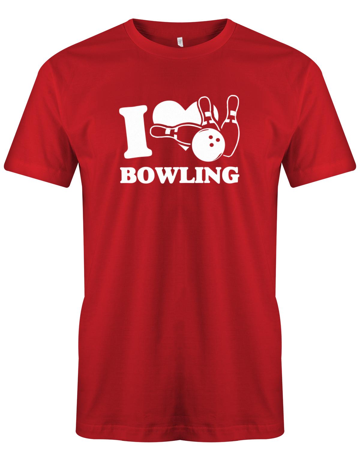 I-LOve-Bowling-Herren-Shirt-Rot