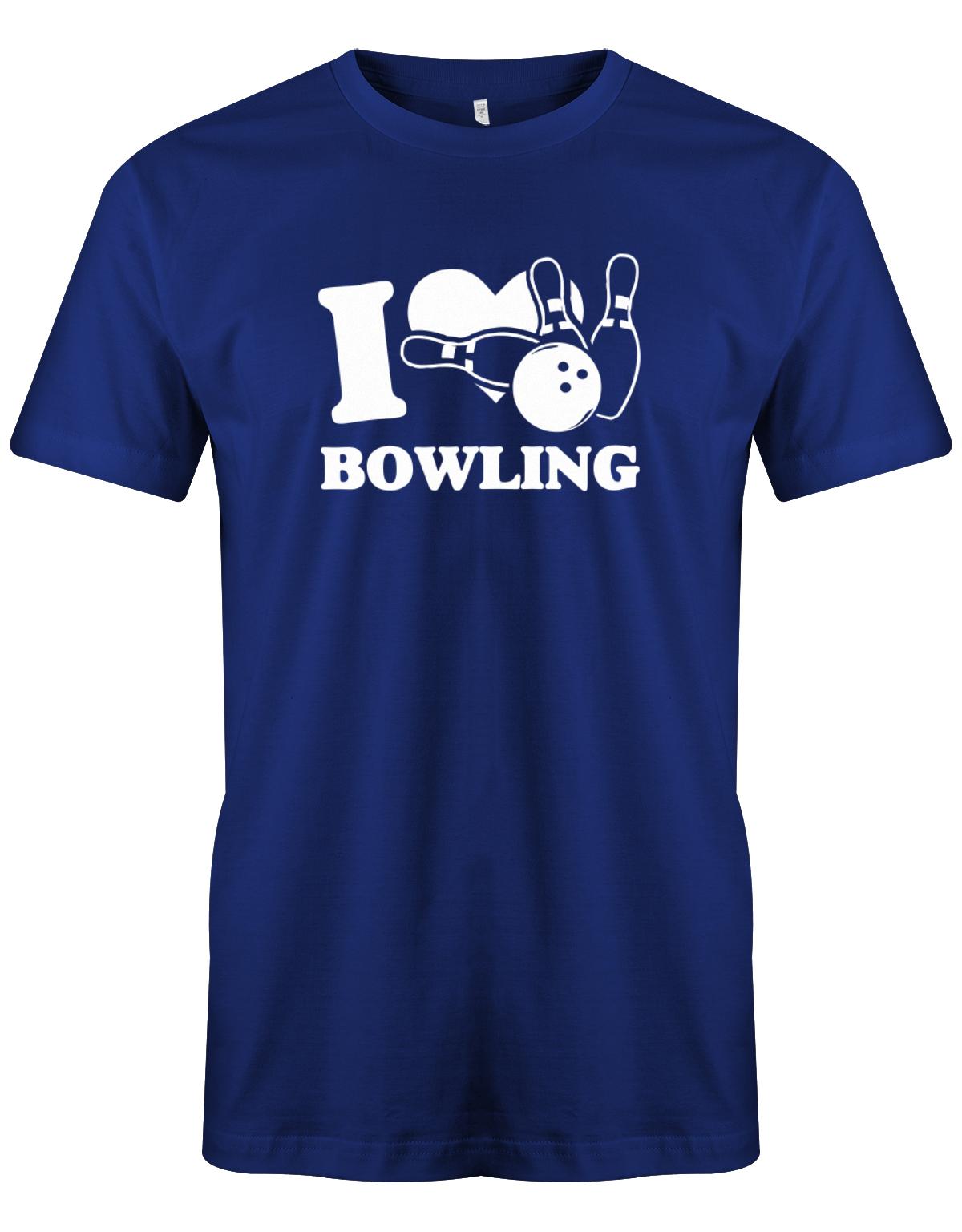 I-LOve-Bowling-Herren-Shirt-Royalblau