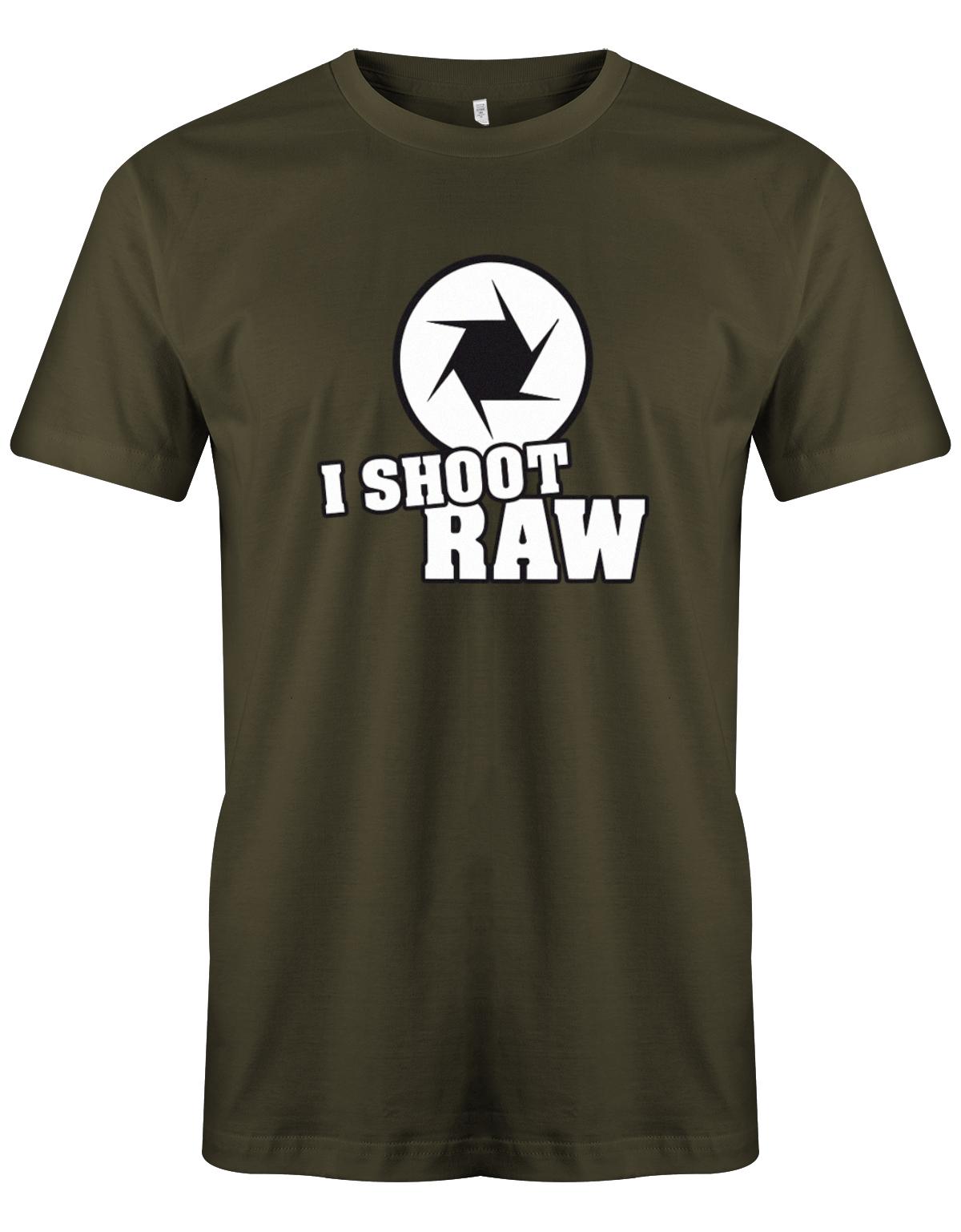 Fotografen Shirt - I Shoot Raw - Fotografen Linse Army