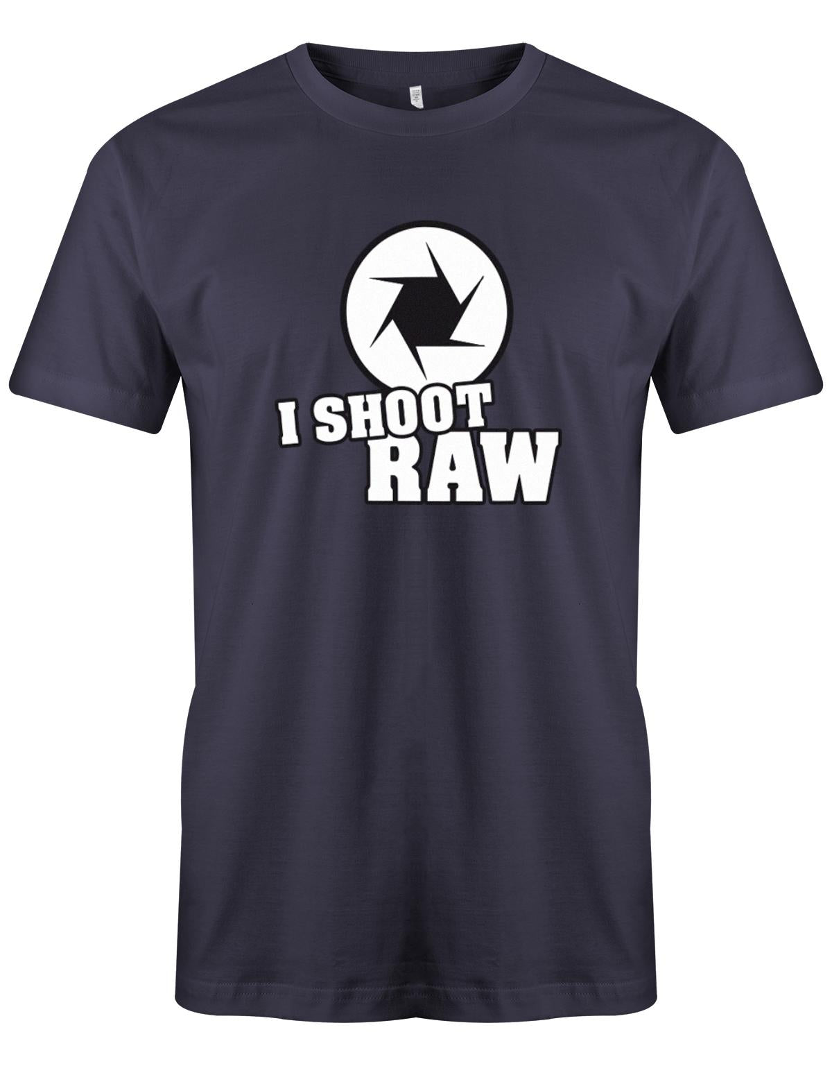Fotografen Shirt - I Shoot Raw - Fotografen Linse Navy